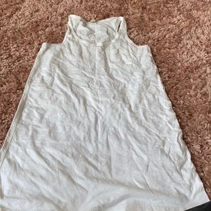 Tank white body pocket dress